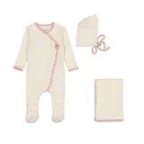 Bee & Dee Cream Print Poplin Wrap Take Me Home Set