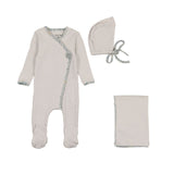 Bee & Dee Blue Print Poplin Wrap Take Me Home Set