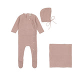 Bee & Dee Blossom Pink Crochet Trim Wrap Take Me Home Set