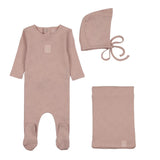 Bee & Dee Muted Pink Bird Pointelle Take Me Home Set