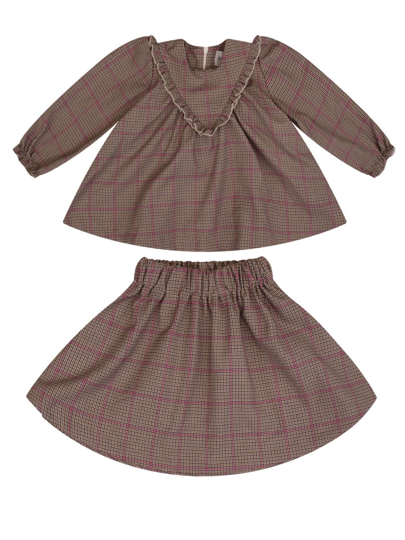 Kipp Multi Plaid Ruffle Two Piece Set