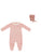 Kipp Pink Ruffle Collar Footie & Bonnet Set