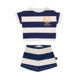 Wynken Ecru/Navy Baby Wide Stripe Set