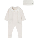 Paz Cream Lace Detail Collar Knit Set