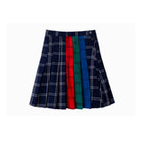 Cottier Navy Rae Pleated Skirt