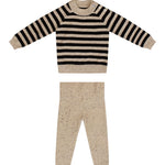 Kipp Charcoal Stripe Knit Set