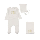 Bee & Dee Arctic White Girls Blanket Mason Jar Take Me Home Set