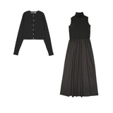 Urban Edge Black Knit Combo Dress