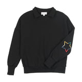Bopop Black Collared Sweatshirt