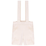 Blumint Cream Velvet Suspender Shorts