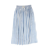 Valentina Blue Denim Striped Skirt