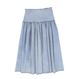 Valentina Light Blue Denim Drop Waist Maxi Skirt