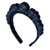 Project 6 Navy Velvet Spiral Headband