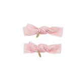 Project 6 Light Pink Velvet Ties Clip Set of Two