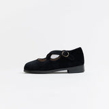 Tannery Black Velvet Crossover Shoes