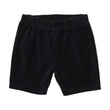 Analogie Navy Velvet Shorts