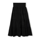 Vibe Black Tiered Tissue Maxi Skirt