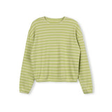 Vibe Lime Striped Waffle Tee