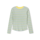 Vibe Yellow Multi Striped Ribbed T-shirt