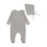 Bee & Dee London Fog Vintage Soft Velour Footie Set