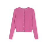 Tustello Pink Fine Ribbed Knit Cardigan