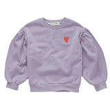 Sproet & Sprout Lavender Heart Puff Sleeves Sweatshirt
