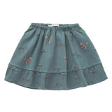 Sproet & Sprout Shady Green Bow Print Ruffle Skirt