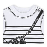 Marc Jacobs White Stripe Stitching Dress