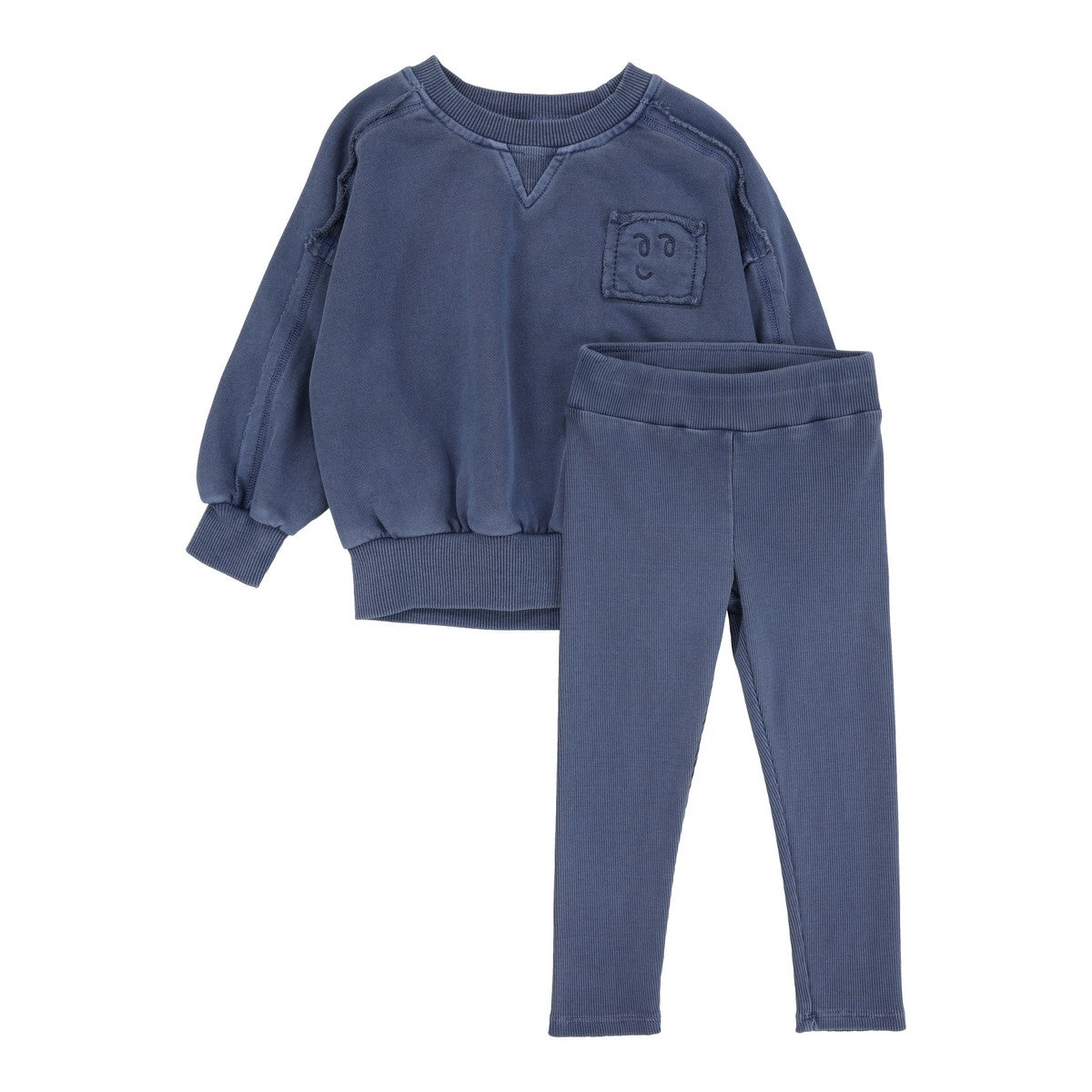 Analogie Blue Wash Boys Sweatshirt Set 