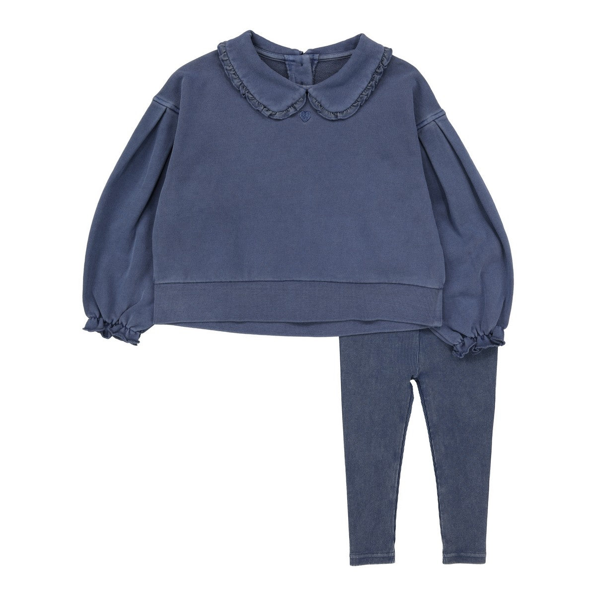 Analogie Blue Wash Girls Sweatshirt Set 