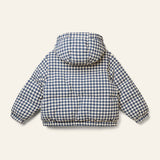 Wynken Navy Dogtooth Burletta Down Coat