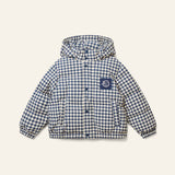 Wynken Navy Dogtooth Burletta Down Coat