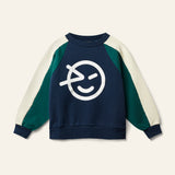 Wynken Navy/Green Panel Sweatshirt
