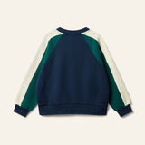 Wynken Navy/Green Panel Sweatshirt