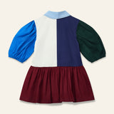 Wynken Navy Beau Collar Dress