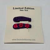 Limited Edition Purple Stitched Clips