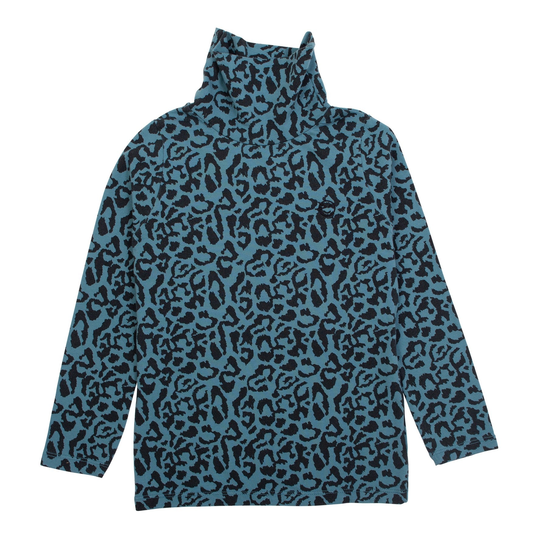 Wynken Forest Green Animal Print Luna Turtleneck