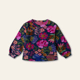 Oilily Blue Botanique Crewneck Sweatshirt