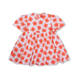 Oilily White Marker Flowers Butterfly Downtown Dress