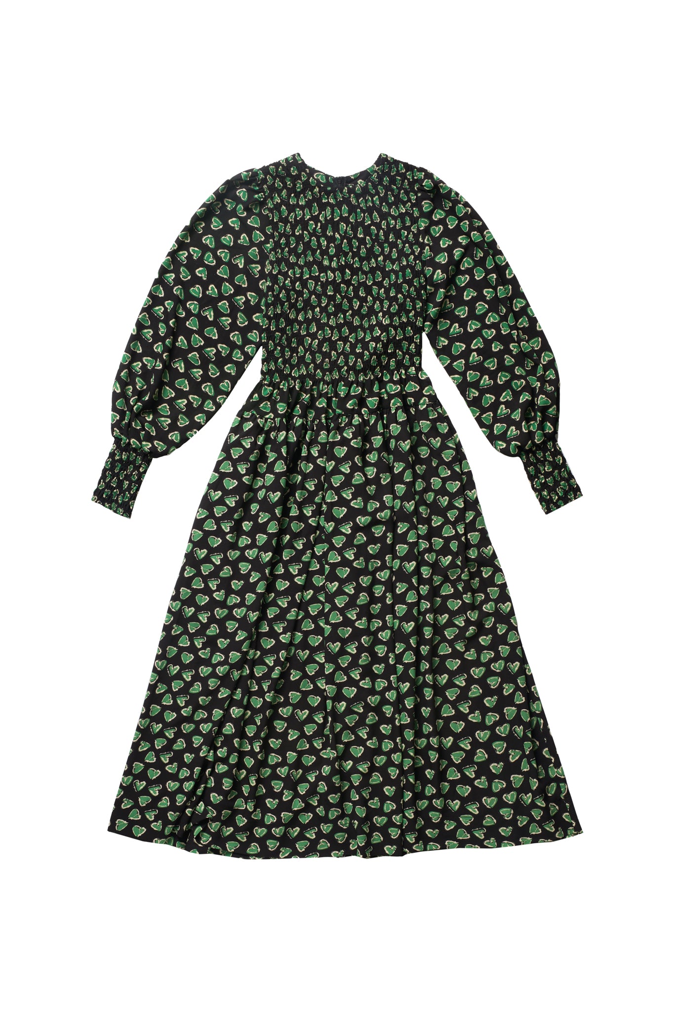 Zaikamoya Green Hearts Ava Dress