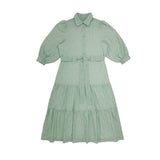 Zaikamoya Green Gingham Scarlett Dress