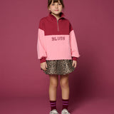 Petit Blush Color Block Zipper Sweater