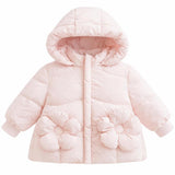 Scotch Bonnet Pink Oversized Floral Pocket Down Coat