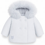 Scotch Bonnet Blue Double Breasted Down Coat