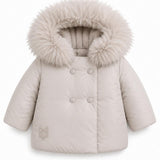 Scotch Bonnet Oat Double Breasted Down Coat