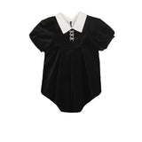 Bopop Black Velvet Romper