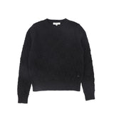 Bace Black Checked Bubble Knit Sweater