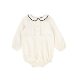 Francesca Guiliano Black Velvet Piped Romper