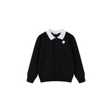 Coco Blanc Black Polo Sweatshirt