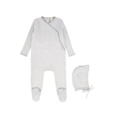 Bebe Jolee Blue Wrap Stitch Footie